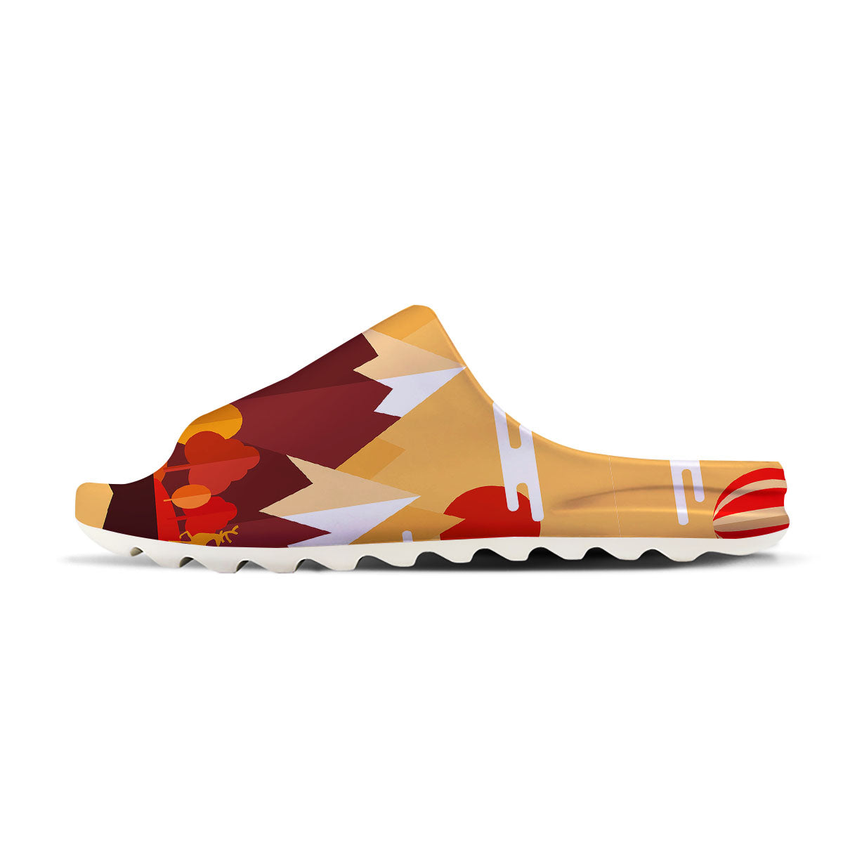 Mountain Autumn Print Sandals-grizzshop
