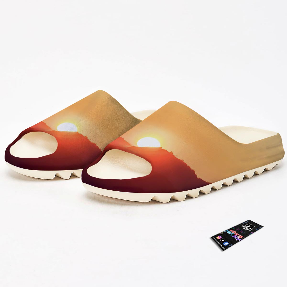 Mountain Sunrise Print Sandals-grizzshop