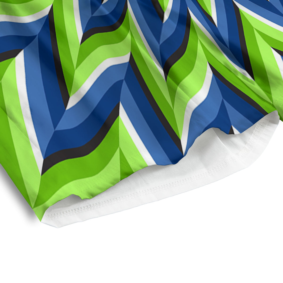 Moving Illusion Optical Green Flower Men's Athletic Shorts-grizzshop