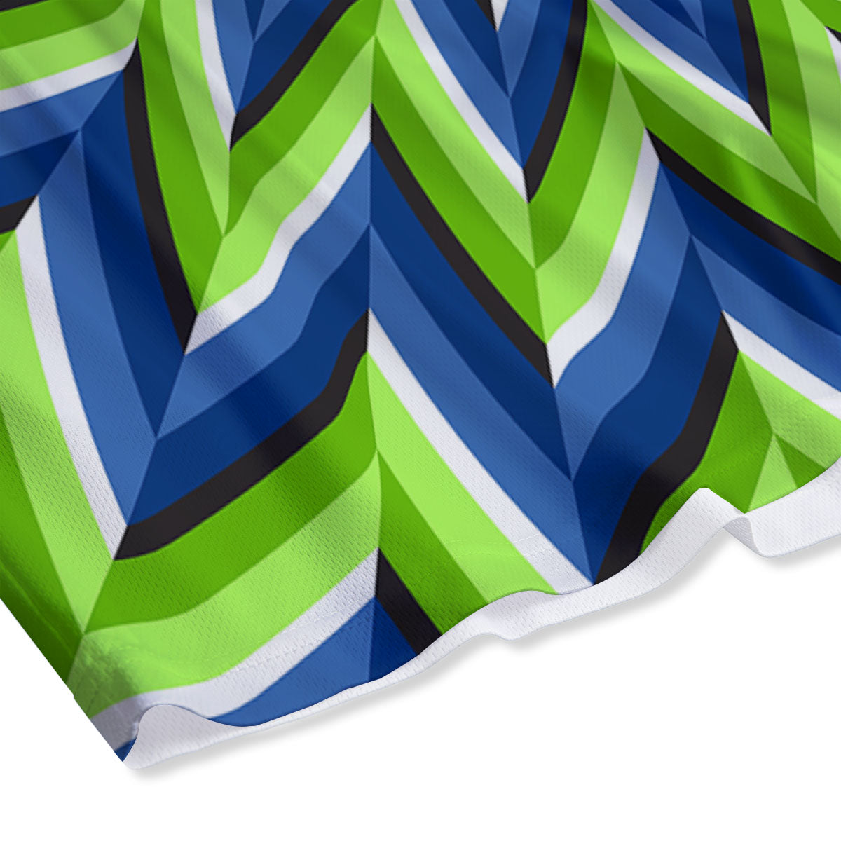 Moving Illusion Optical Green Flower Mesh Shorts-grizzshop