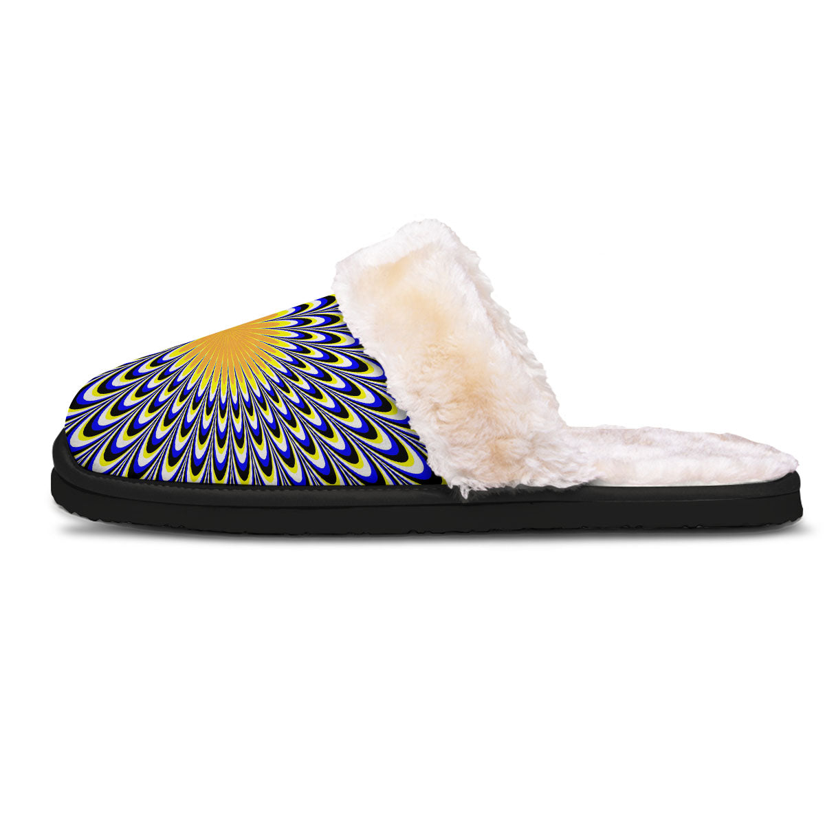 Moving Optical Blue Splashing Illusion Slippers-grizzshop