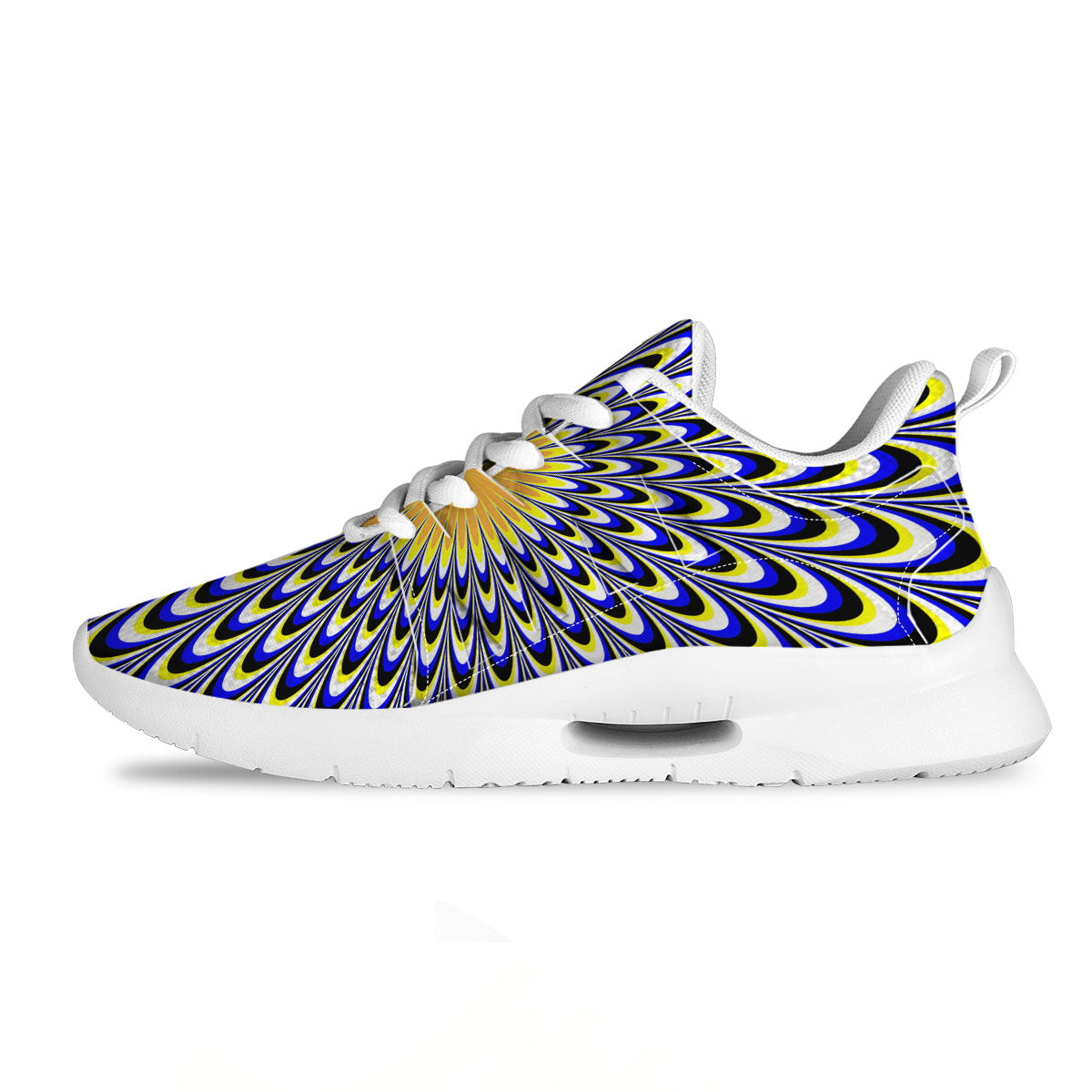 Moving Optical Blue Splashing Illusion Tennis Shoes-grizzshop