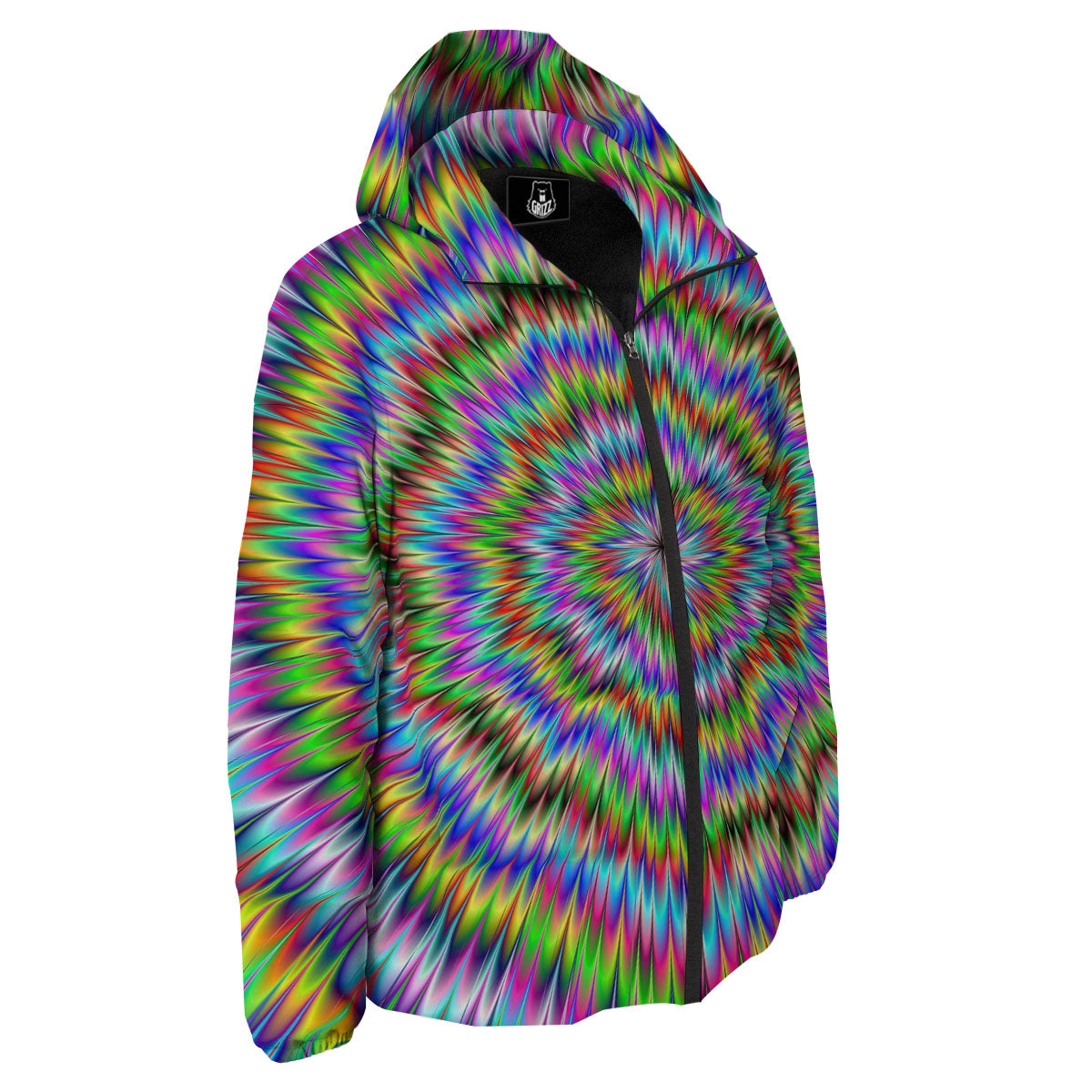 Moving Optical Illusion Abstract Dizzy Down Jacket-grizzshop
