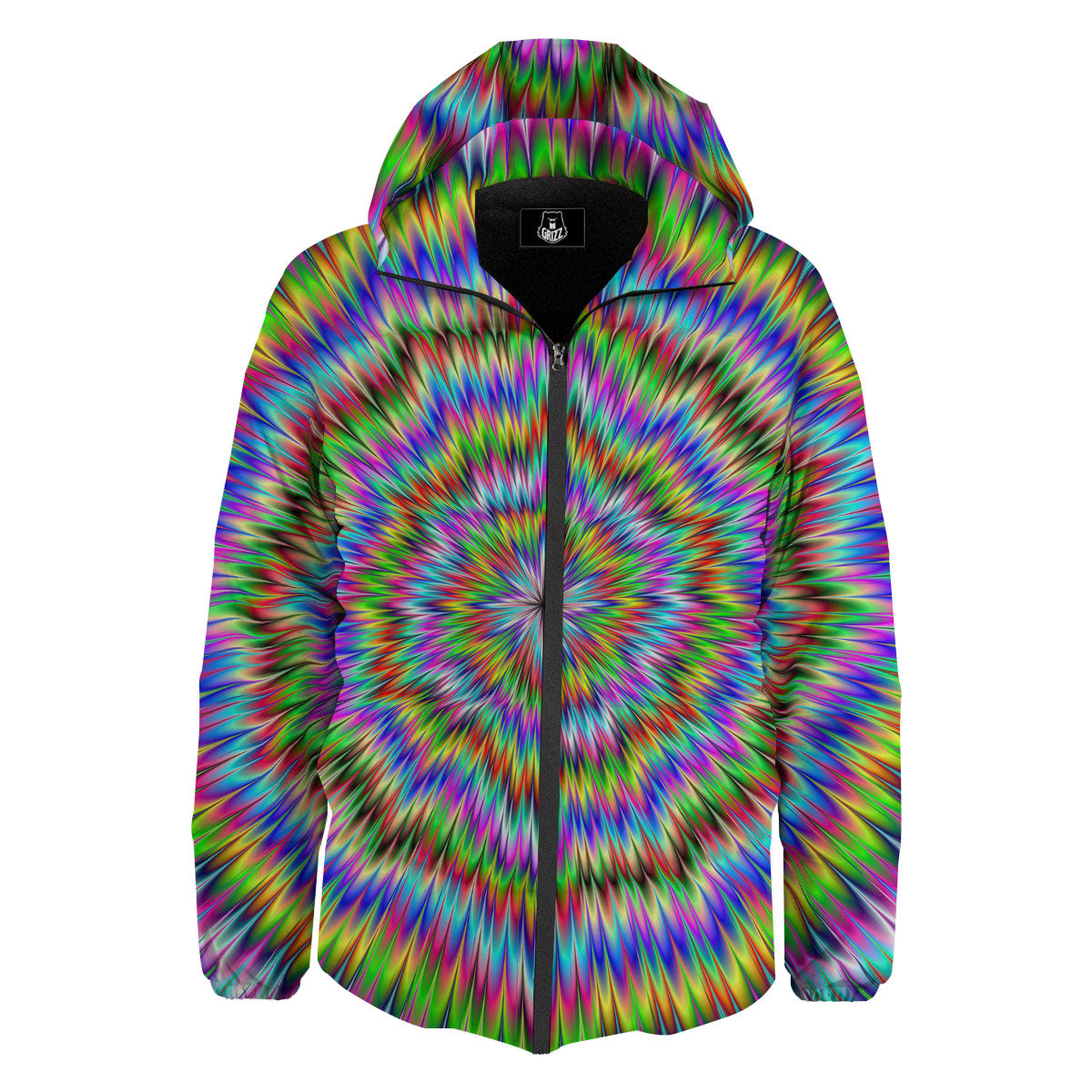 Moving Optical Illusion Abstract Dizzy Down Jacket-grizzshop