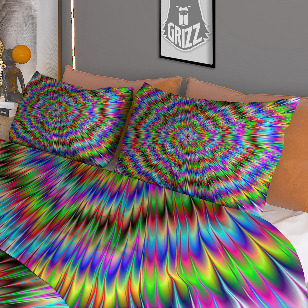 Moving Optical Illusion Abstract Dizzy Duvet Cover Bedding Set