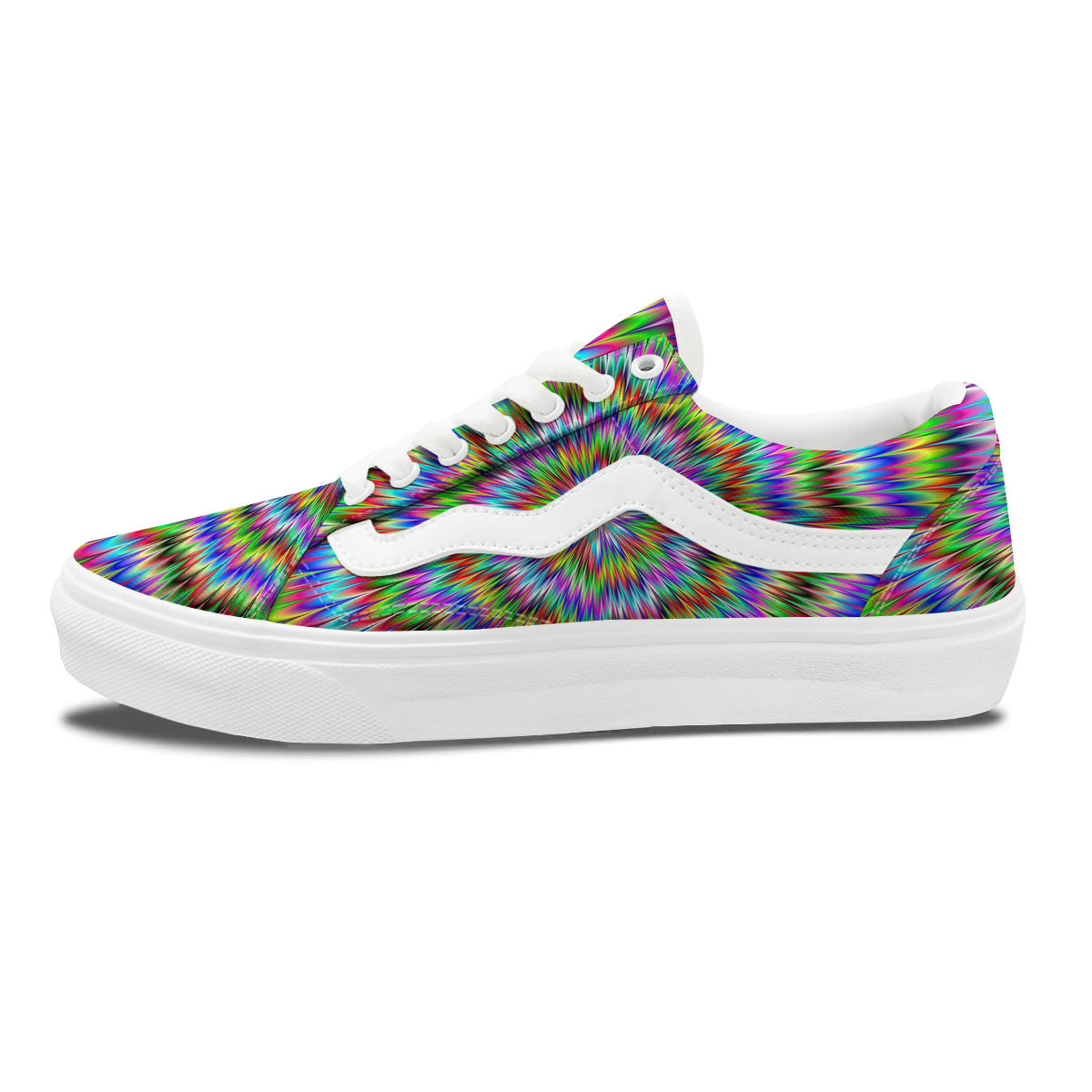 Moving Optical Illusion Abstract Dizzy Skate Shoes-grizzshop