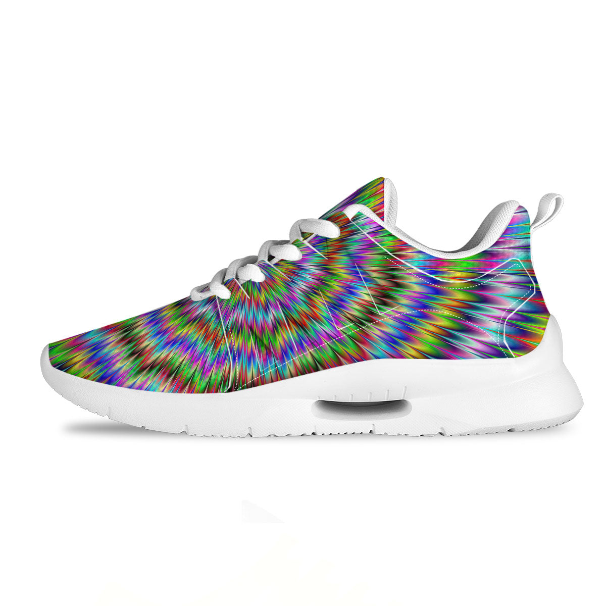 Moving Optical Illusion Abstract Dizzy Tennis Shoes-grizzshop