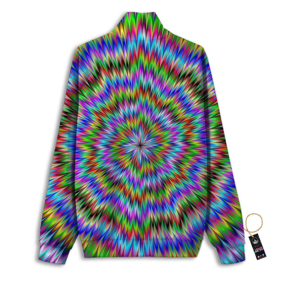 Moving Optical Illusion Abstract Dizzy Track Jacket-grizzshop