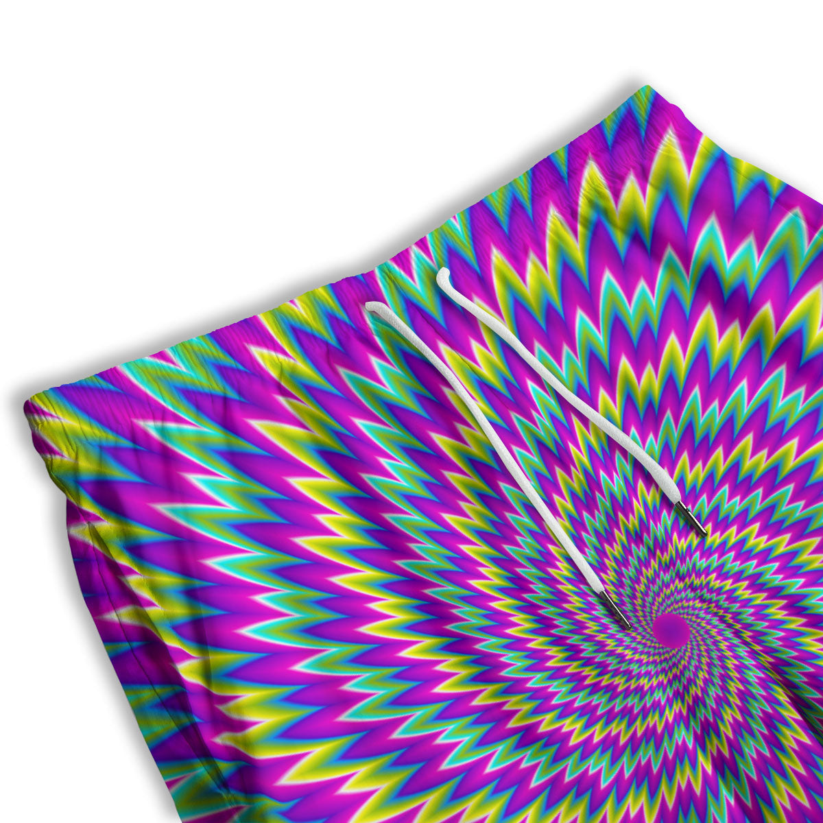 Moving Optical Illusion Abstract Spiral Men's Athletic Shorts
