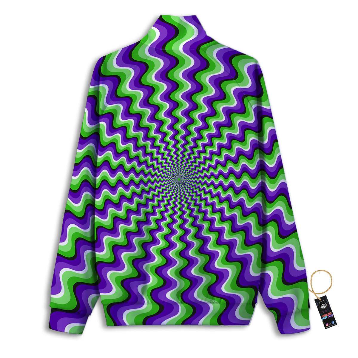 Moving Optical Illusion Colorful Dizzy Track Jacket-grizzshop