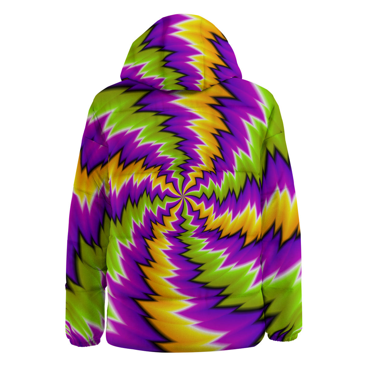 Moving Optical Illusion Dizzy Vortex Down Jacket-grizzshop