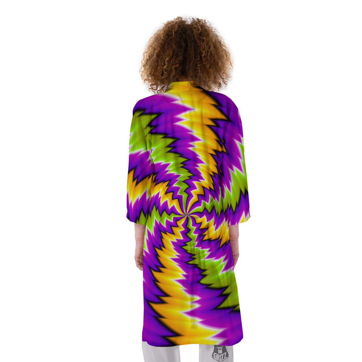 Moving Optical Illusion Dizzy Vortex Kimono-grizzshop