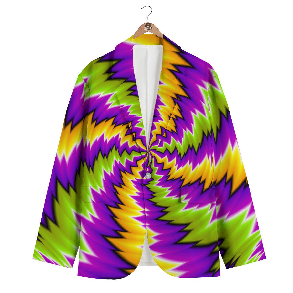 Moving Optical Illusion Dizzy Vortex Men's Blazer-grizzshop