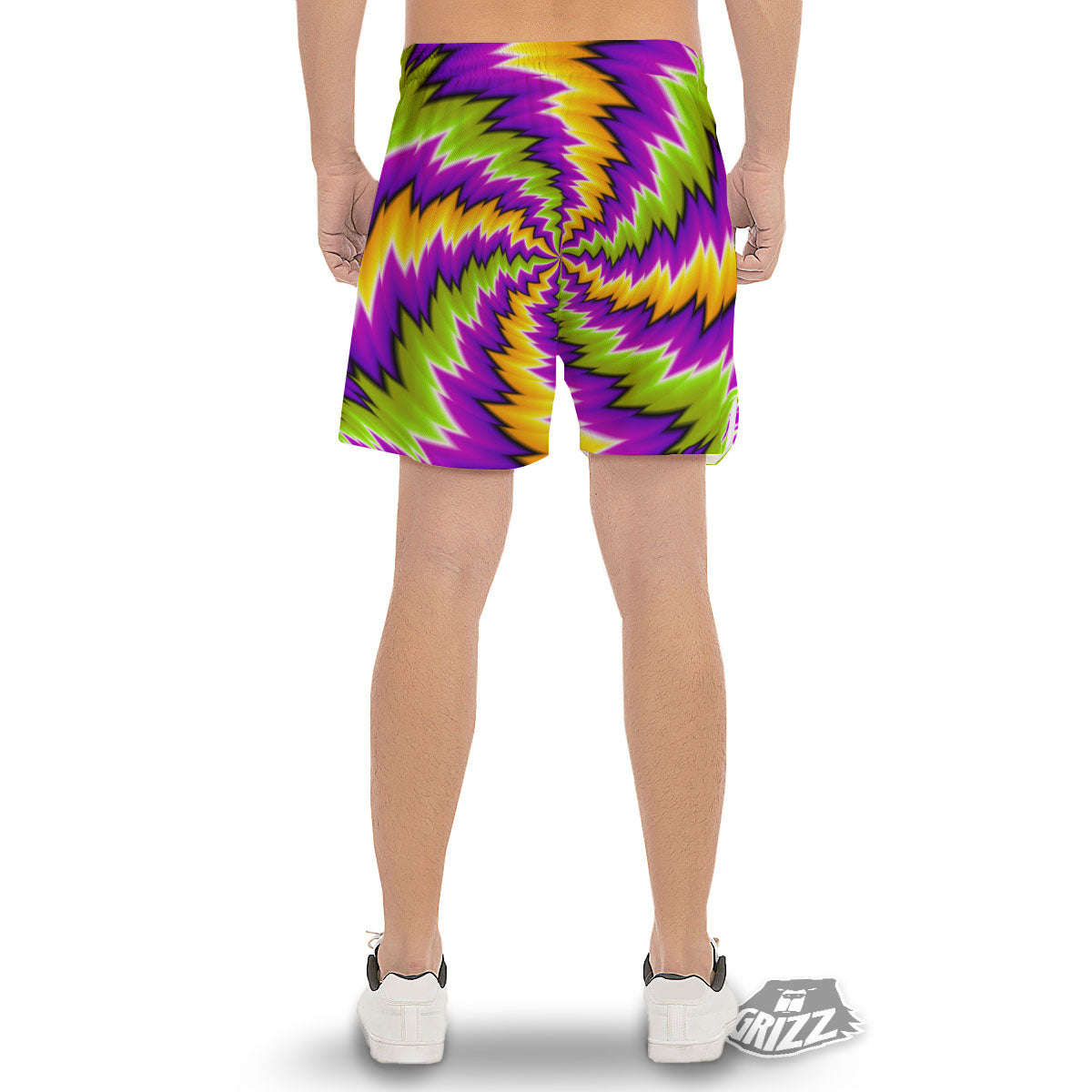 Moving Optical Illusion Dizzy Vortex Men's Gym Shorts-grizzshop