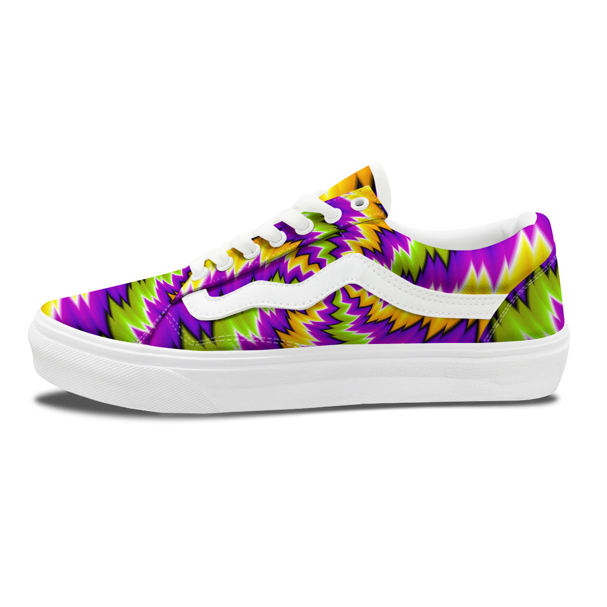 Moving Optical Illusion Dizzy Vortex Skate Shoes-grizzshop