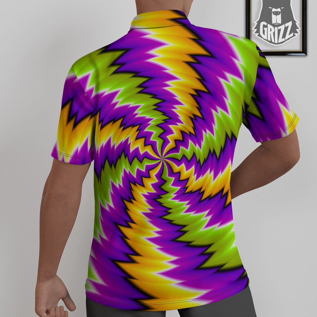 Moving Optical Illusion Dizzy Vortex Untucked Shirts-grizzshop
