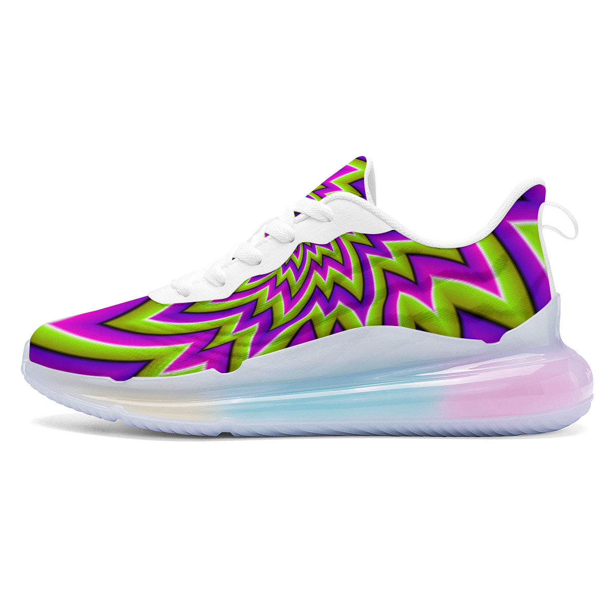Moving Optical Illusion Green Big Bang Running Sneakers-grizzshop