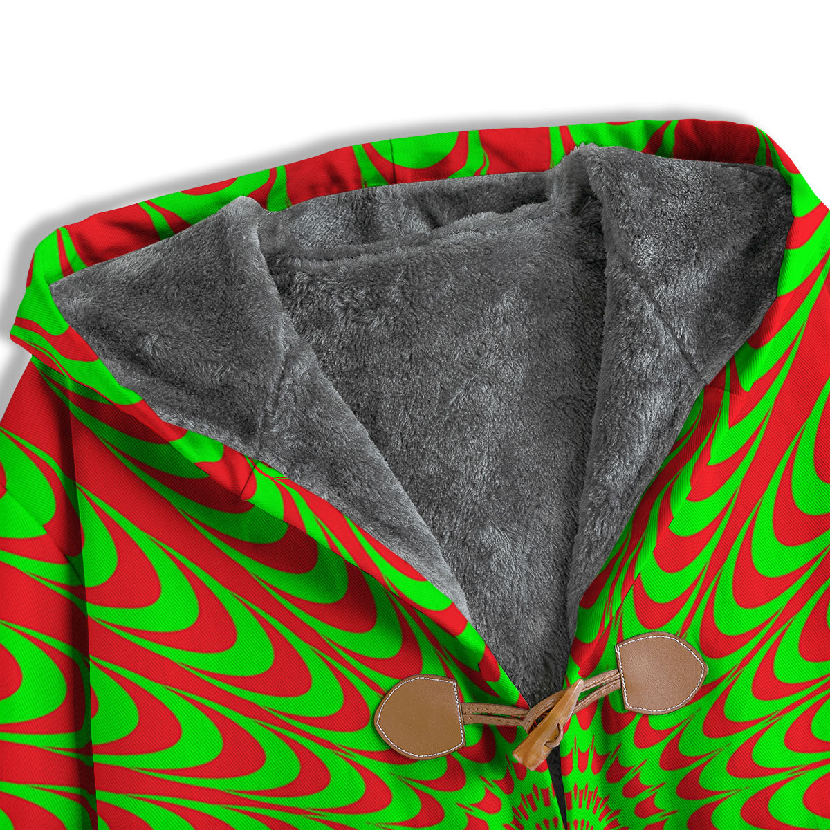 Moving Optical Illusion Green Red Wave Men's Windbreaker Jacket-grizzshop