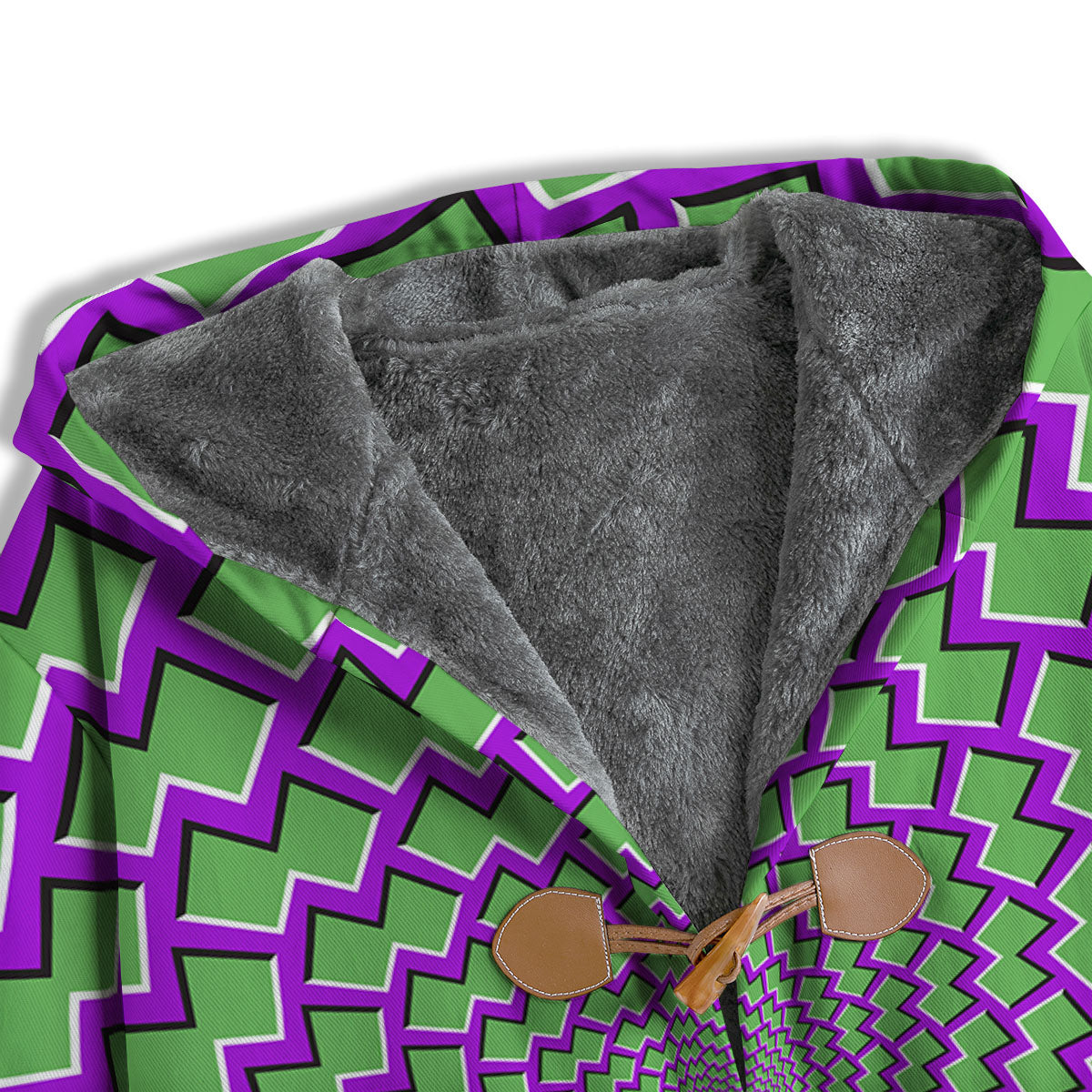 Moving Optical Illusion Green Shapes Men's Windbreaker Jacket-grizzshop