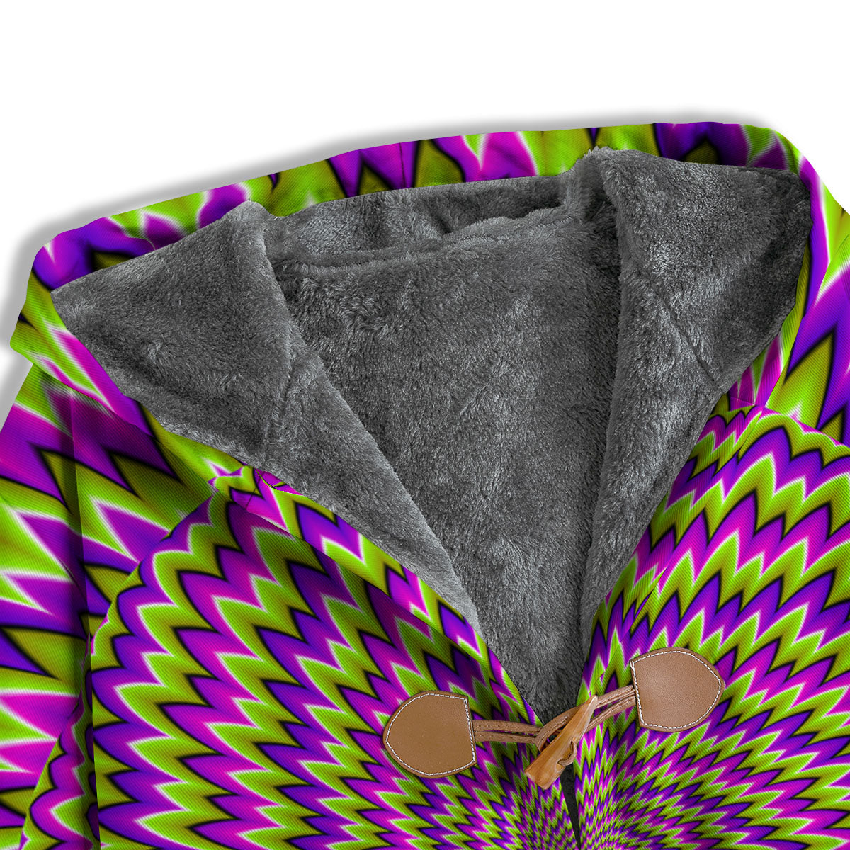 Moving Optical Illusion Green Spiral Men's Windbreaker Jacket-grizzshop