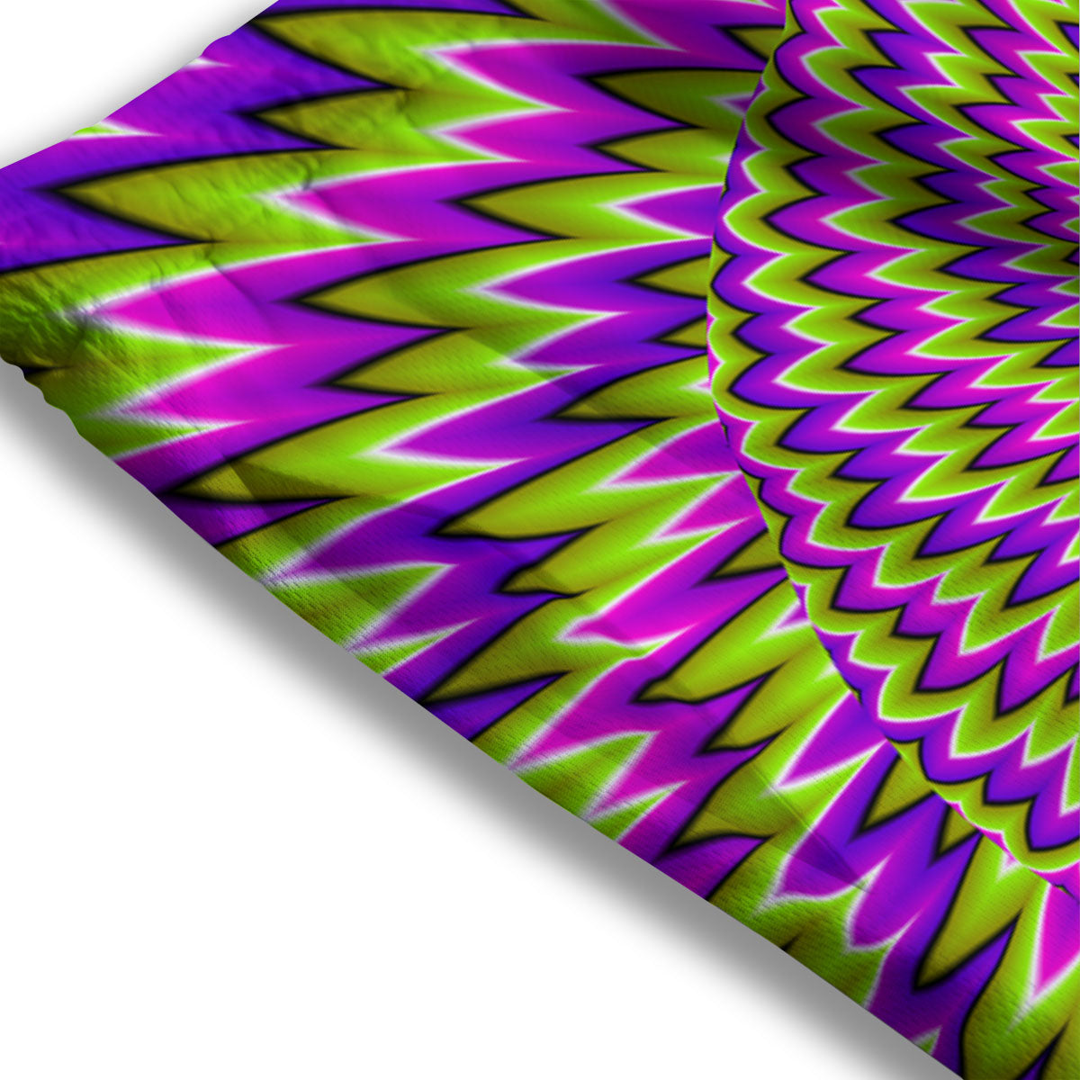 Moving Optical Illusion Green Spiral Mesh Shorts