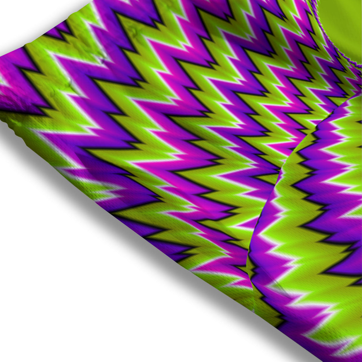 Moving Optical Illusion Green Vortex Mesh Shorts