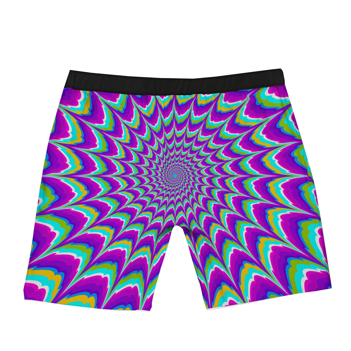 Moving Optical Illusion Purple Dizzy Boxer Briefs-grizzshop