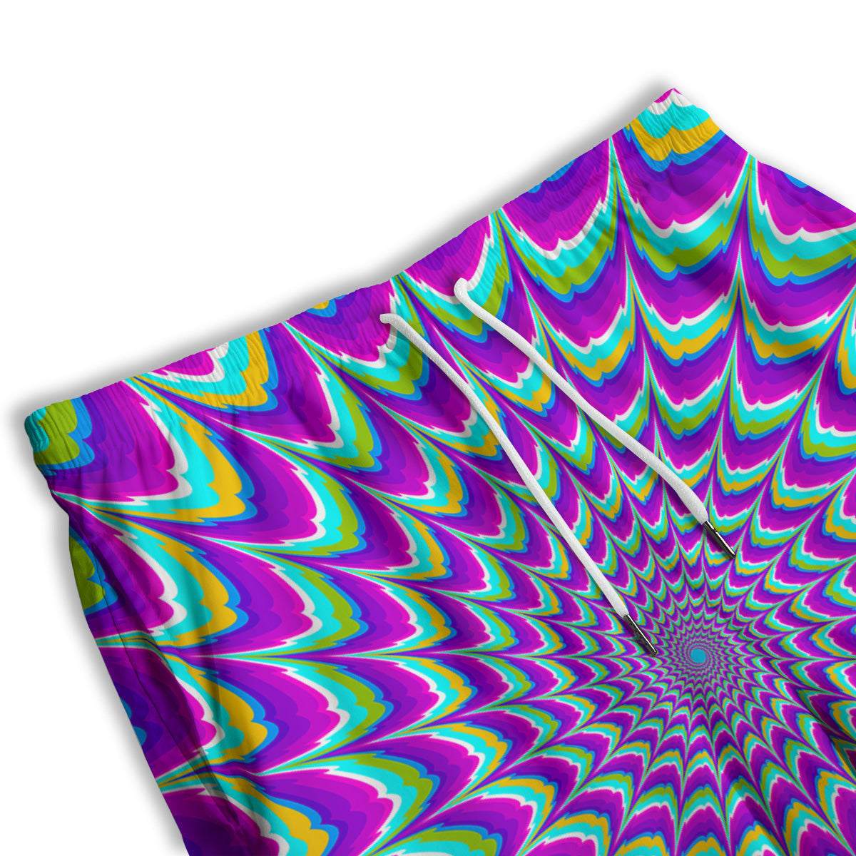Moving Optical Illusion Purple Dizzy Men's Athletic Shorts
