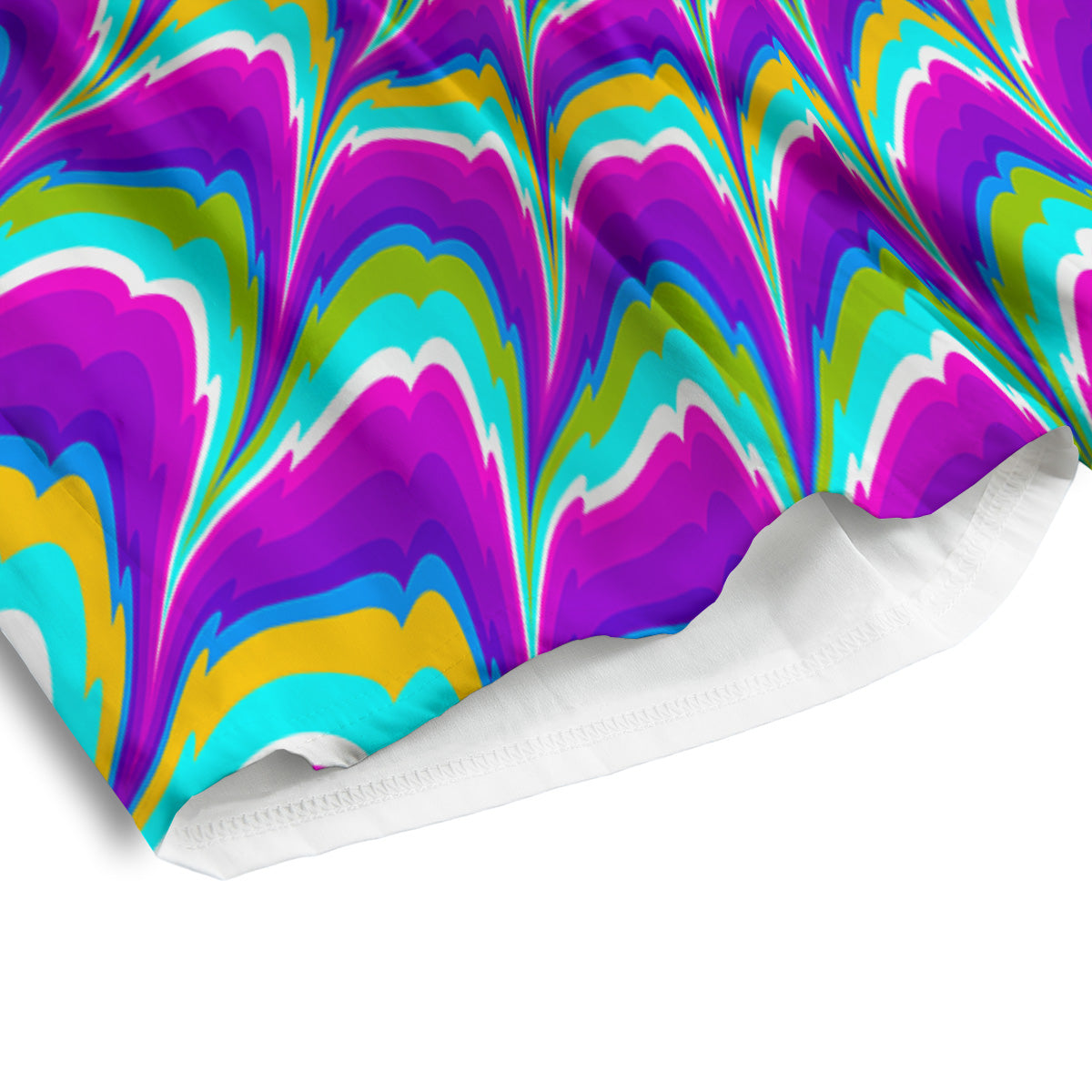 Moving Optical Illusion Purple Dizzy Men's Athletic Shorts