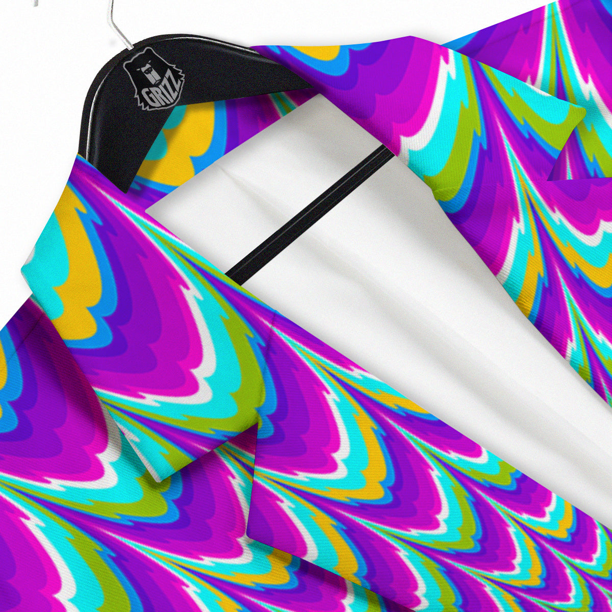 Moving Optical Illusion Purple Dizzy Men's Sport Coat-grizzshop