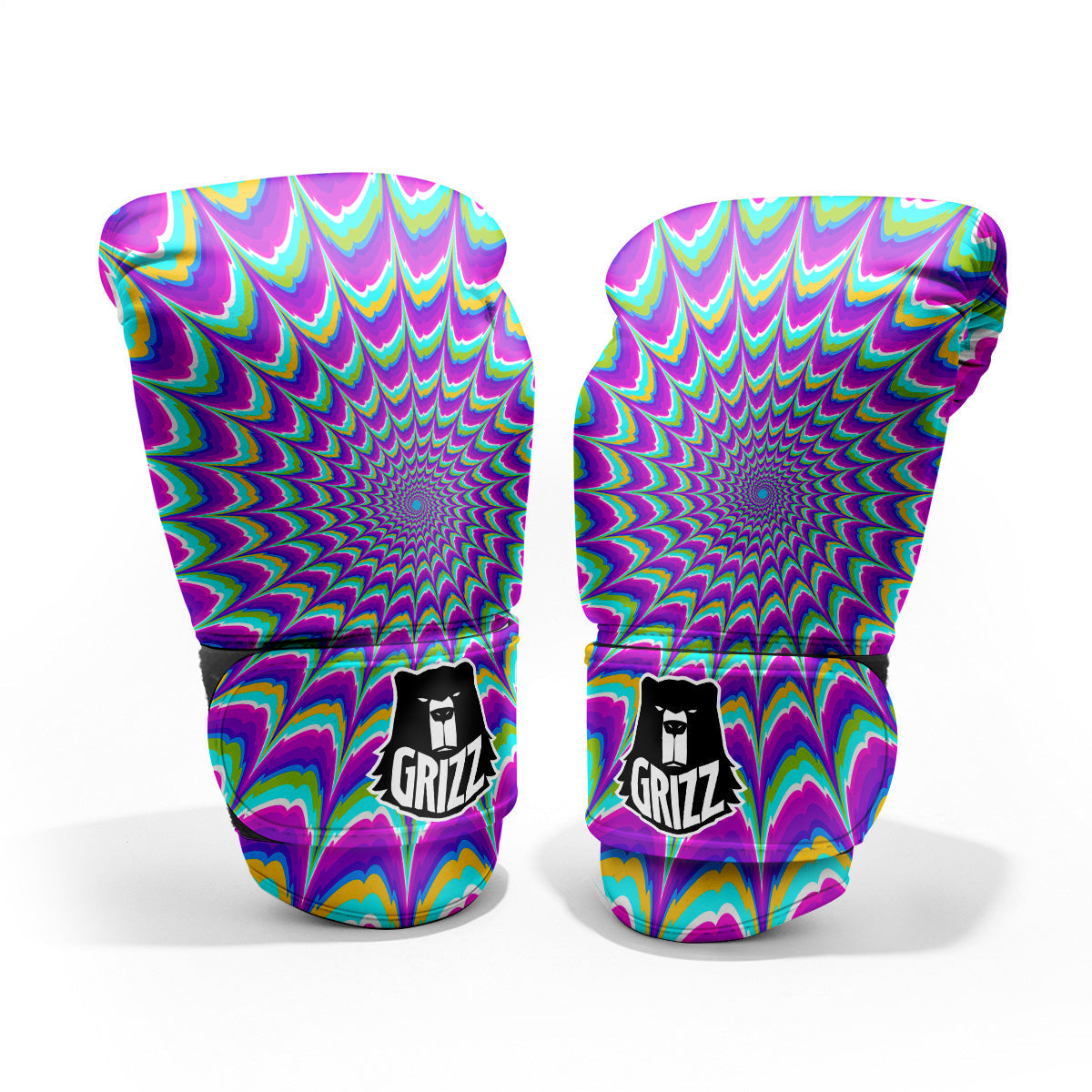 Moving Optical Illusion Purple Dizzy Pro Boxing Glove
