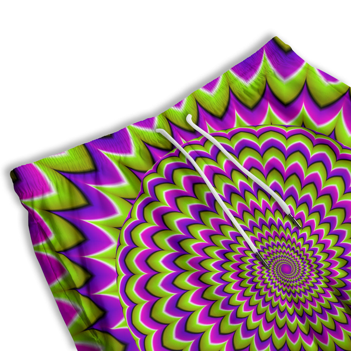 Moving Optical Illusion Spiky Spiral Men's Athletic Shorts