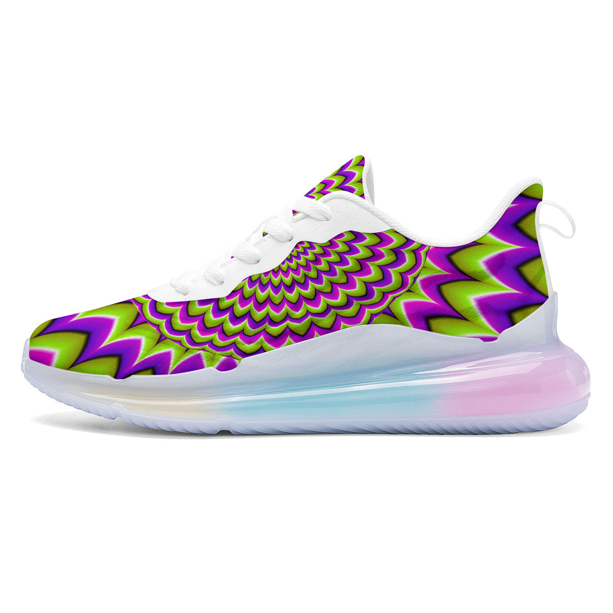 Moving Optical Illusion Spiky Spiral Running Sneakers-grizzshop