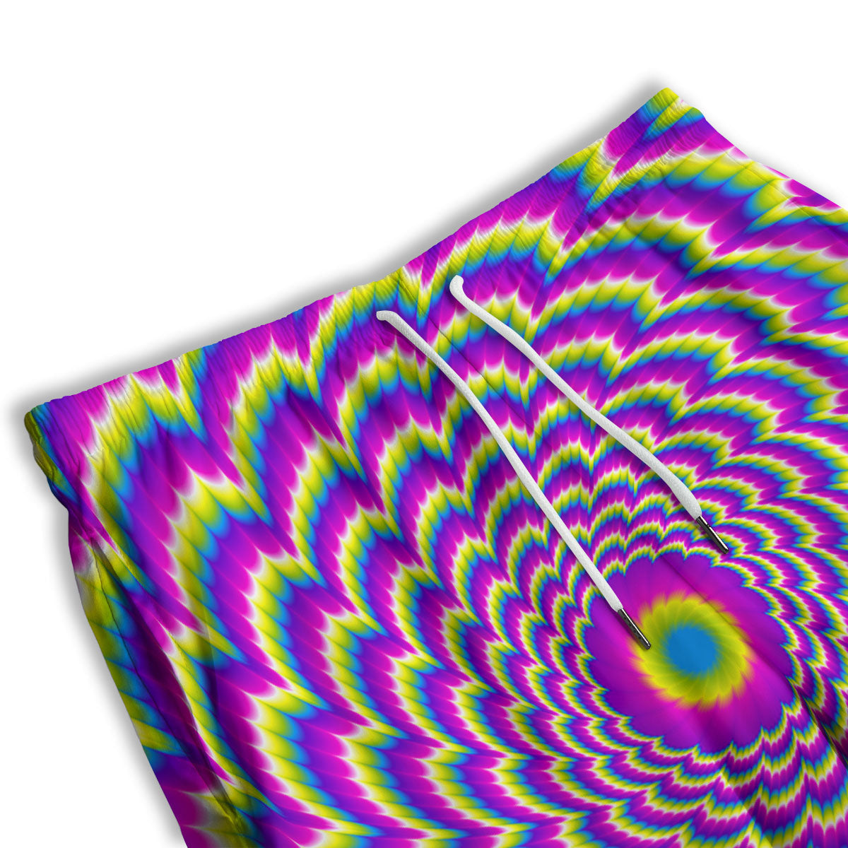 Moving Optical Illusion Spiral Colors Men's Athletic Shorts