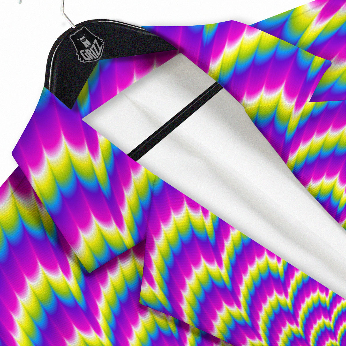 Moving Optical Illusion Spiral Colors Men's Sport Coat-grizzshop