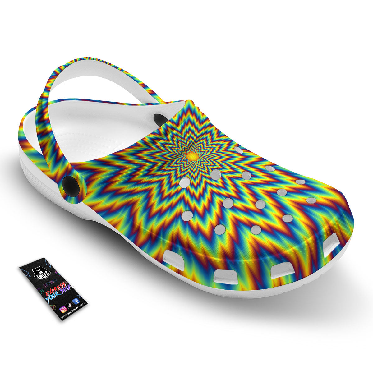 Moving Optical Illusion Spiral Expansion Clog-grizzshop