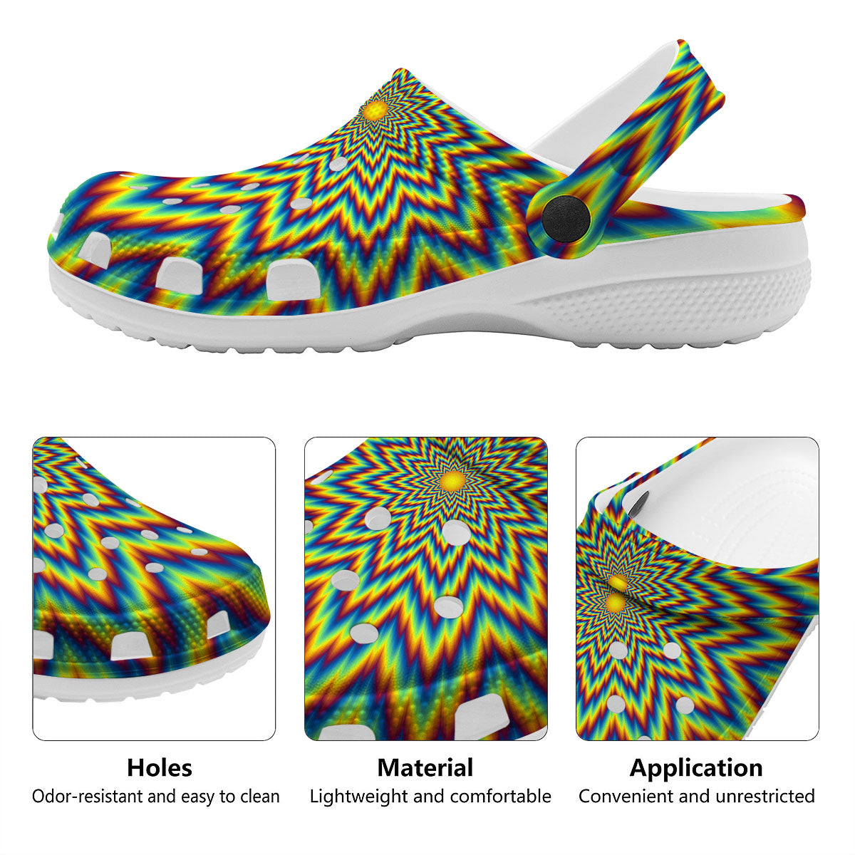 Moving Optical Illusion Spiral Expansion Clog-grizzshop