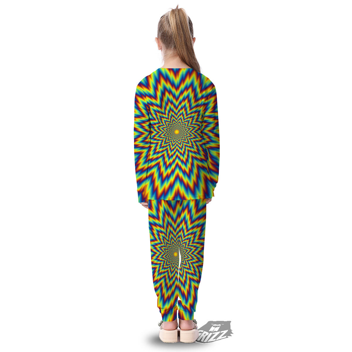 Moving Optical Illusion Spiral Expansion Kid's Pajamas-grizzshop