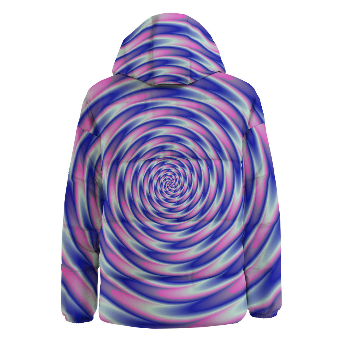 Moving Optical Illusion Twisted Colors Down Jacket-grizzshop
