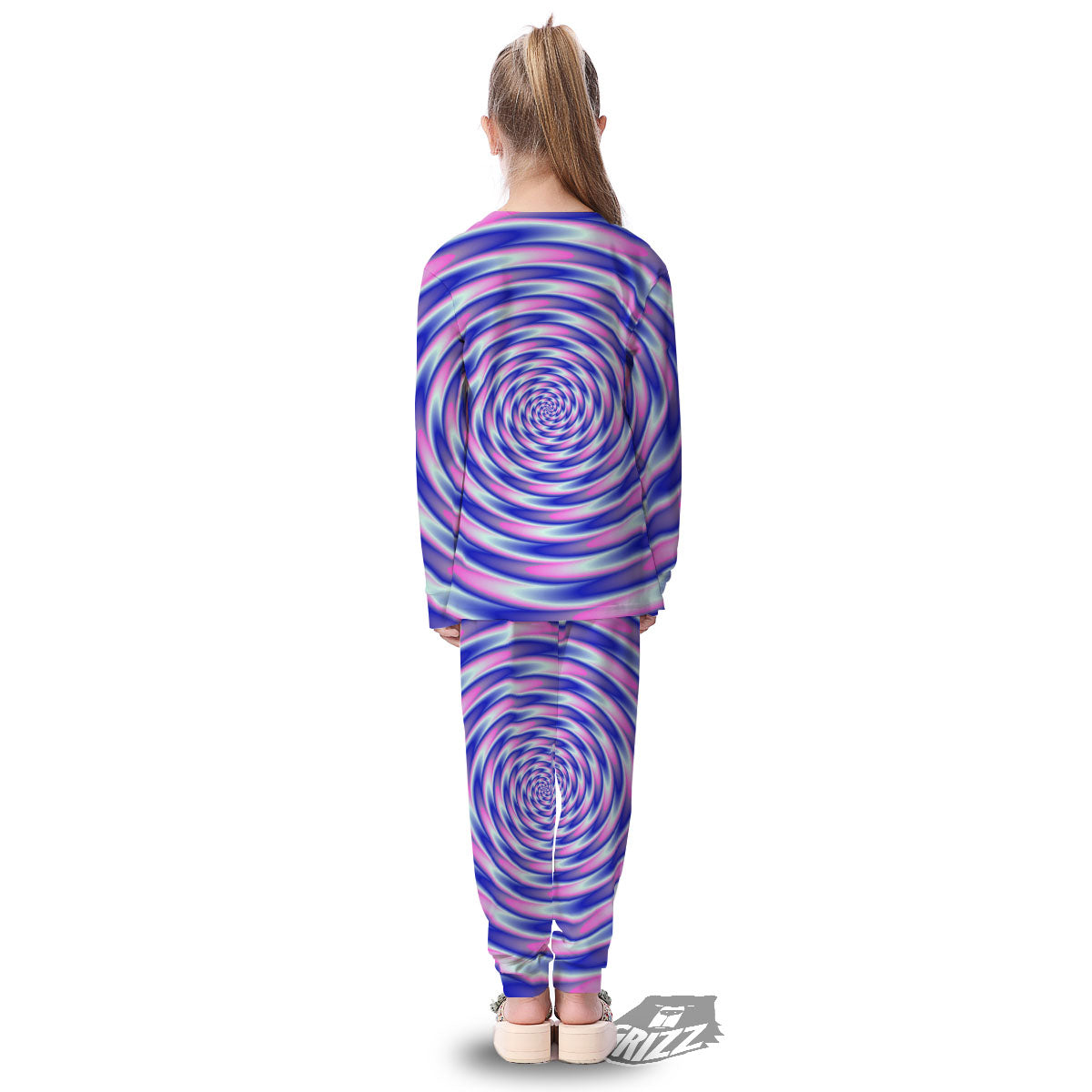 Moving Optical Illusion Twisted Colors Kid's Pajamas-grizzshop
