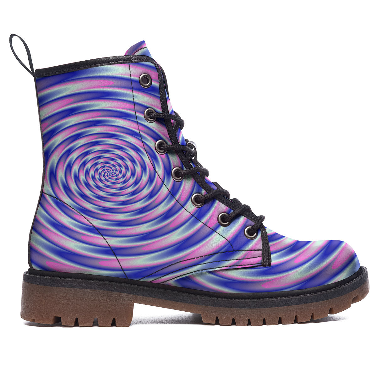 Moving Optical Illusion Twisted Colors Work Boots-grizzshop