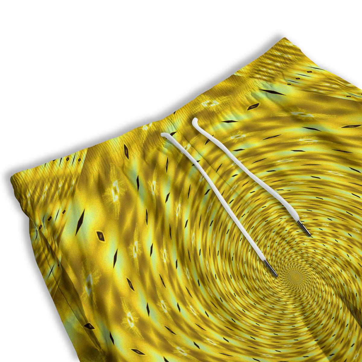 Moving Optical Illusion Yellow Big Bang Men's Athletic Shorts