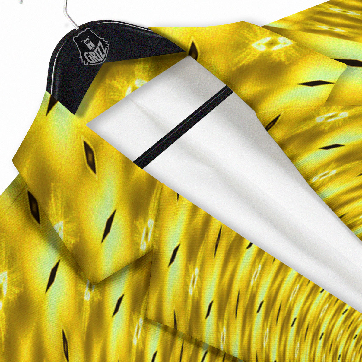 Moving Optical Illusion Yellow Big Bang Men's Sport Coat-grizzshop