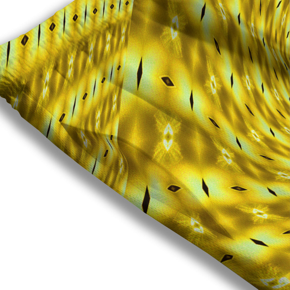 Moving Optical Illusion Yellow Big Bang Mesh Shorts