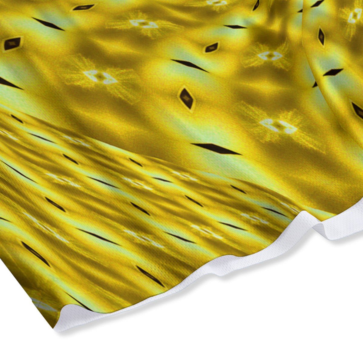 Moving Optical Illusion Yellow Big Bang Mesh Shorts