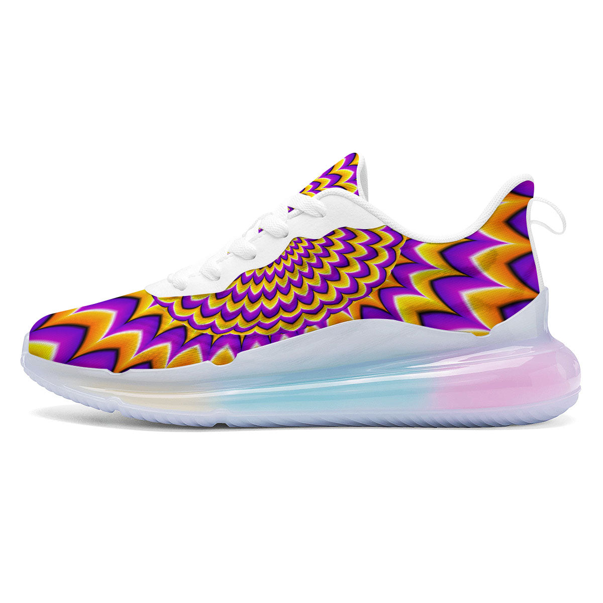 Moving Optical Yellow Expansion Illusion Running Sneakers-grizzshop
