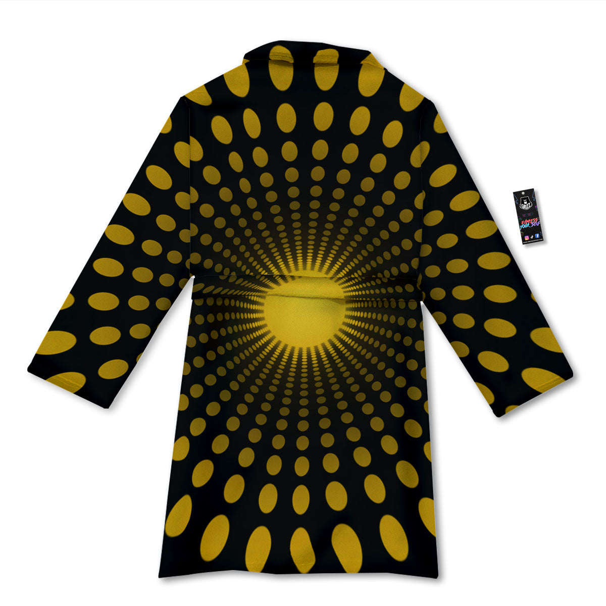 Moving Optical Yellow Explosion Illusion Bathrobe-grizzshop
