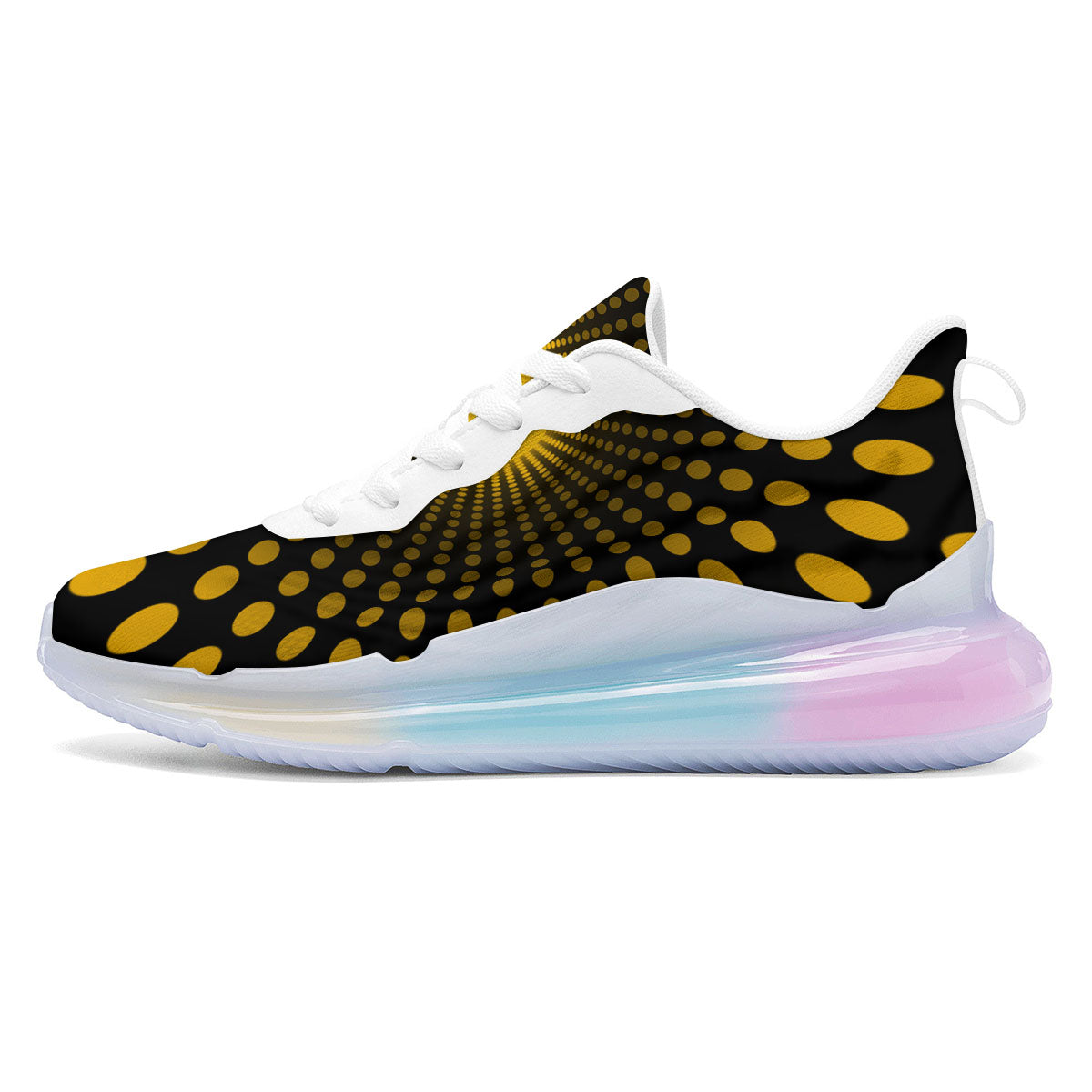 Moving Optical Yellow Explosion Illusion Running Sneakers-grizzshop