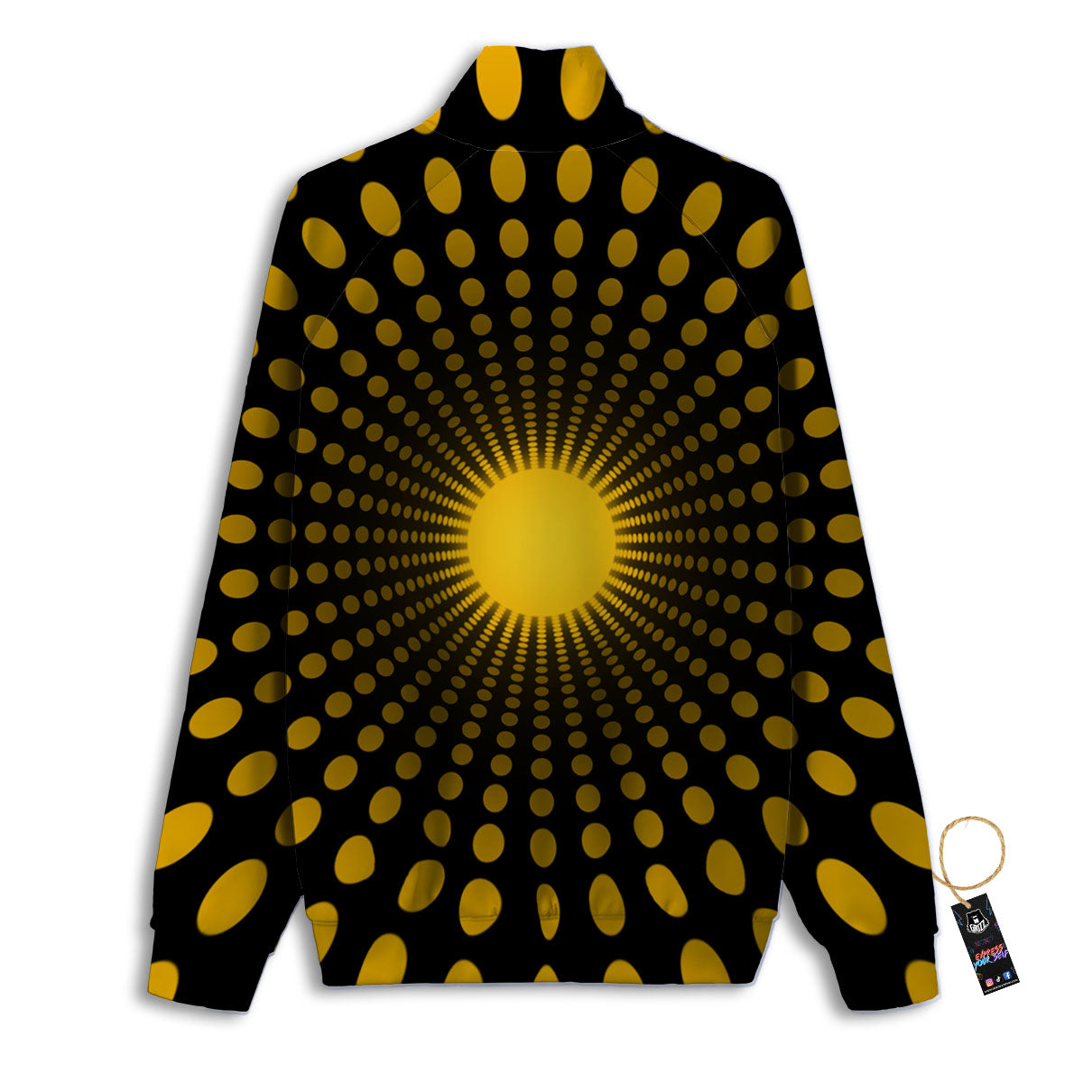 Moving Optical Yellow Explosion Illusion Track Jacket-grizzshop