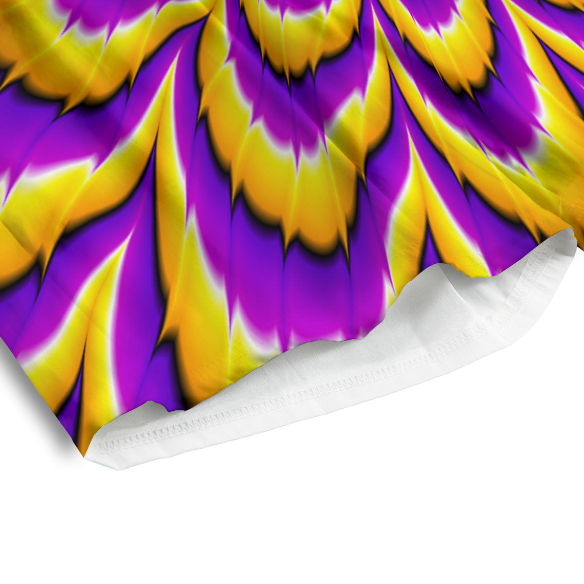 Moving Optical Yellow Flower Illusion Men's Athletic Shorts-grizzshop